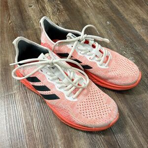 Adidas Bounce Pink Coral Running Sneakers 6 Activewear Walking Gym Workout